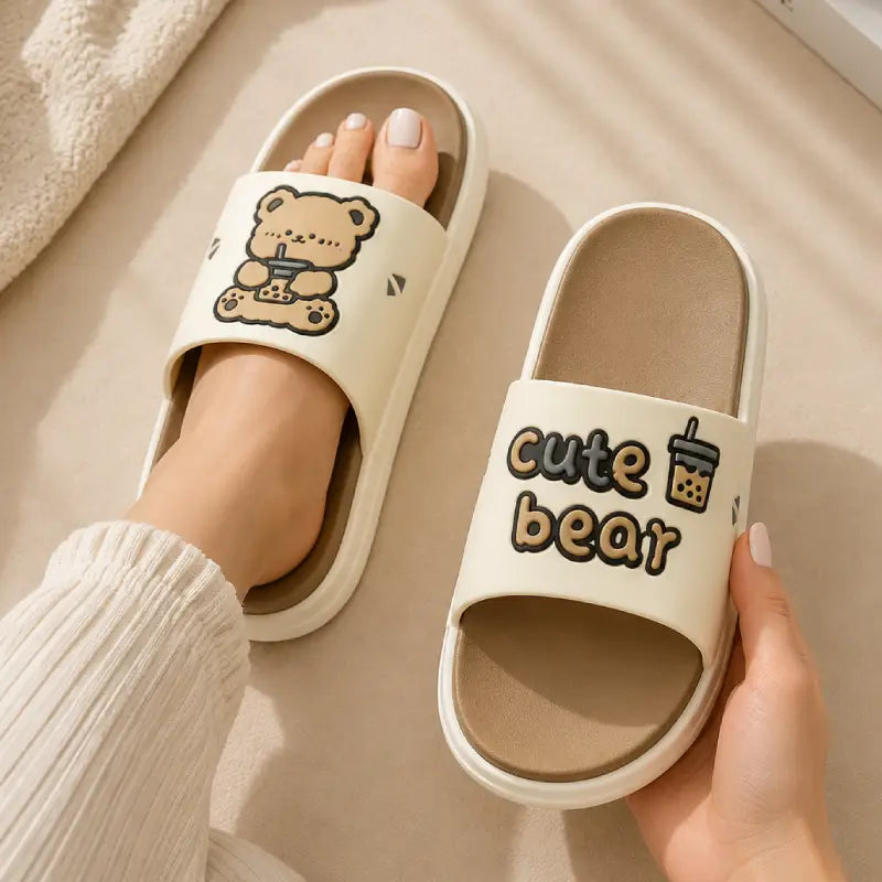 Cute bear Flip flops