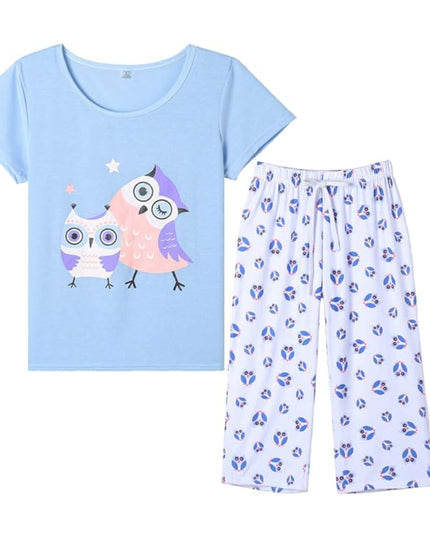 Lucky Owl French-Style Capri Pyjama Set