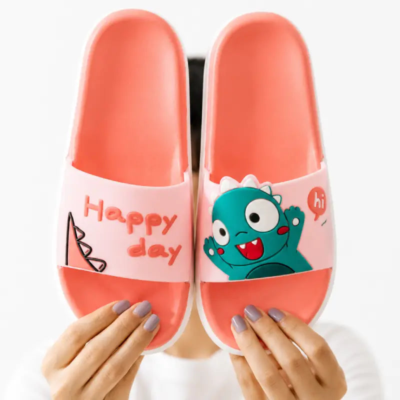 Peachy Dino Flip flops