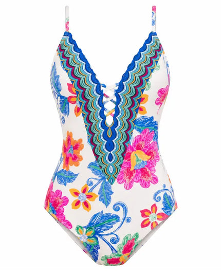 Boho Floral Slim & Sculpt One-Piece Swimsuit