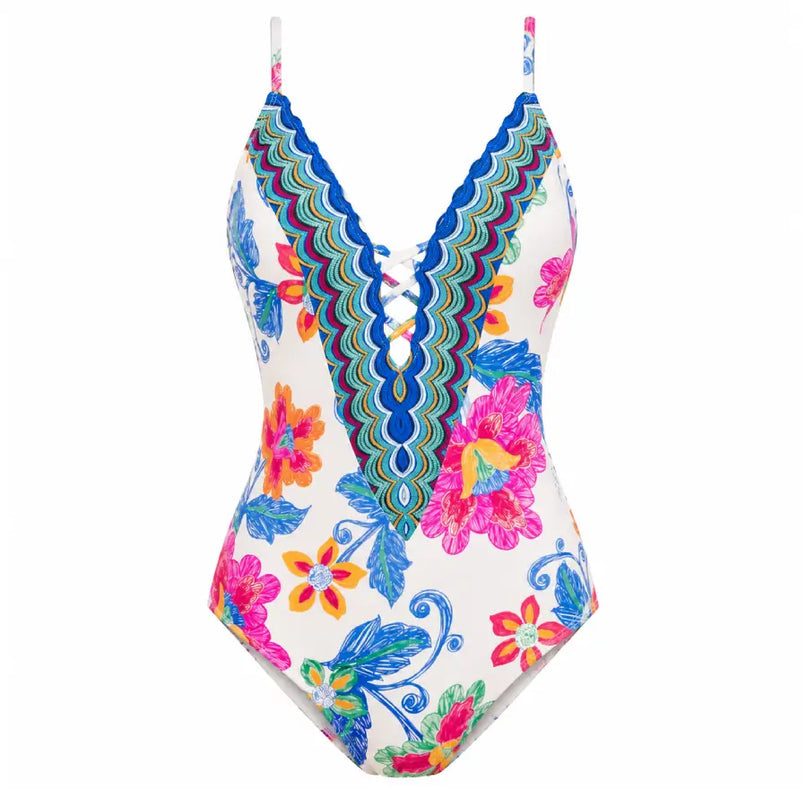 Boho Floral Slim & Sculpt One-Piece Swimsuit