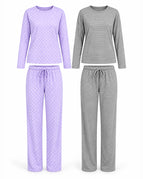 Lavender & Grey 2-Pack Pyjama Sets / S