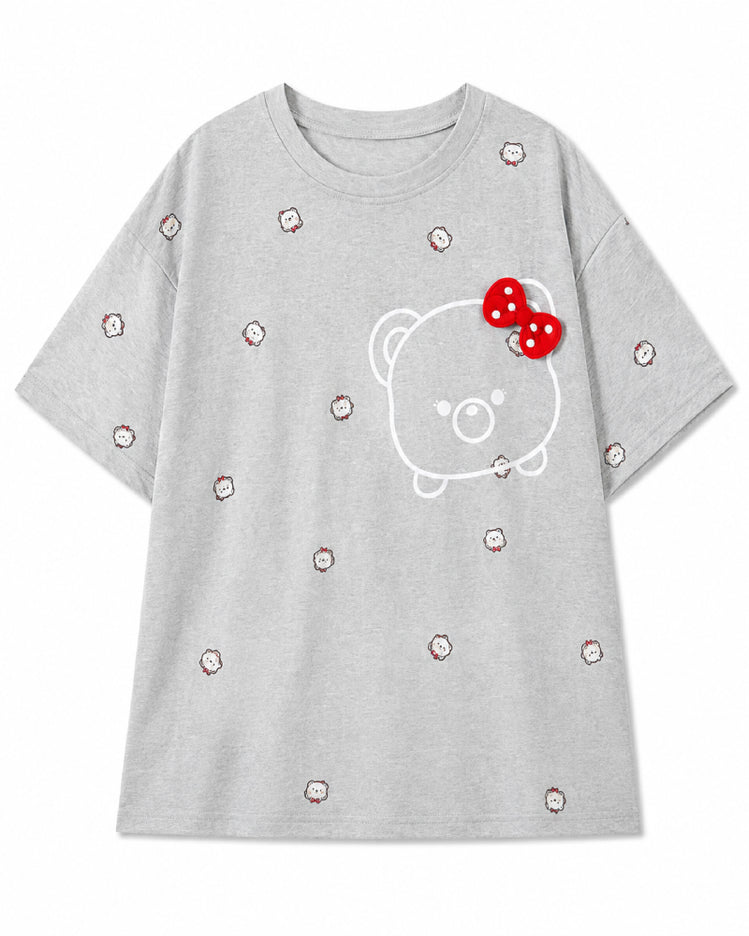 Bow Bear French-Style Capri Pyjama Set