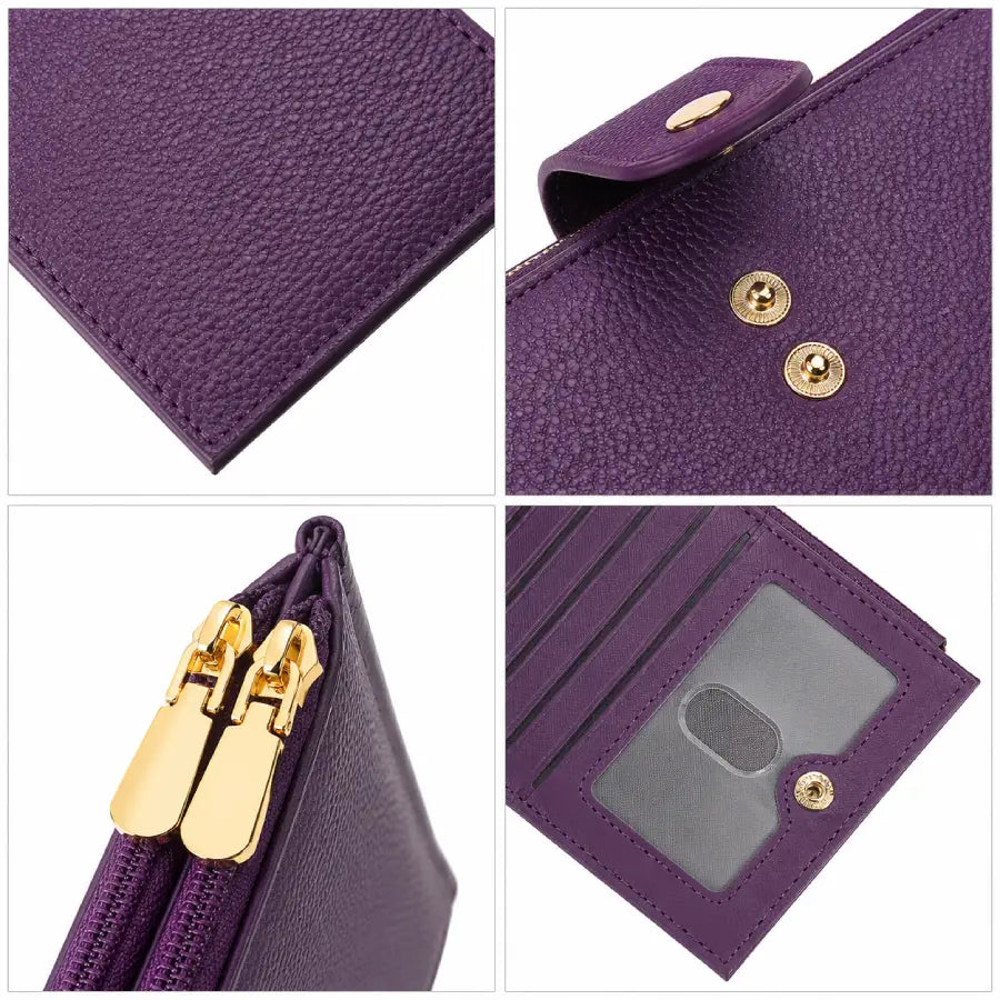 Purple Loop Leather Wallet