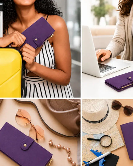 Purple Loop Leather Wallet