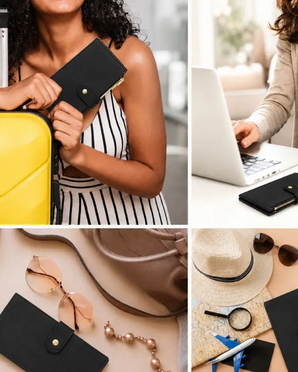 Black Loop Leather Wallet