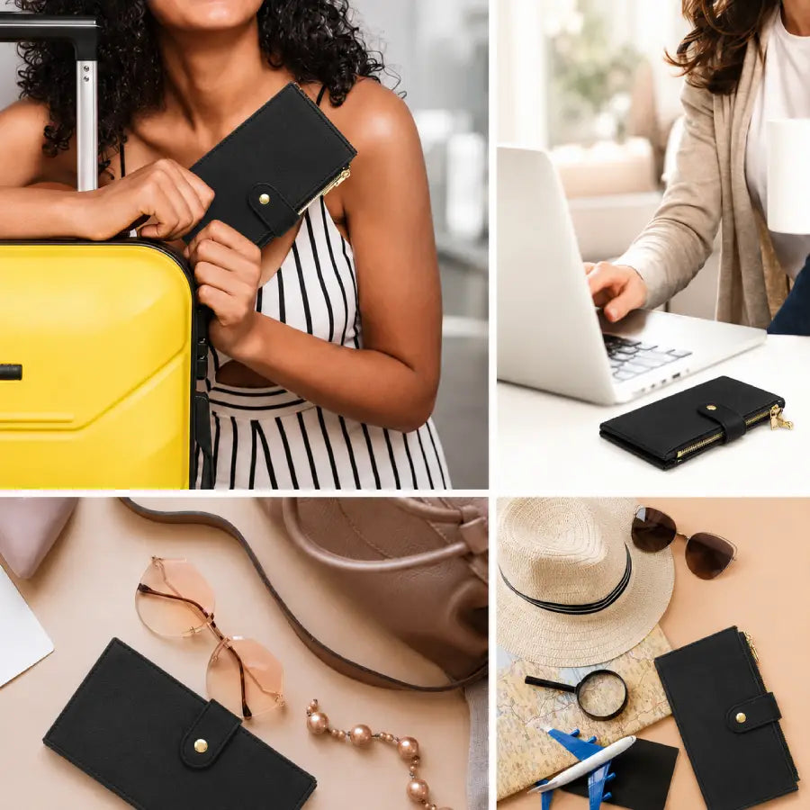 Black Loop Leather Wallet