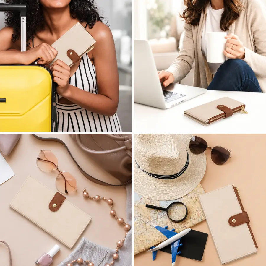 White Loop Leather Wallet