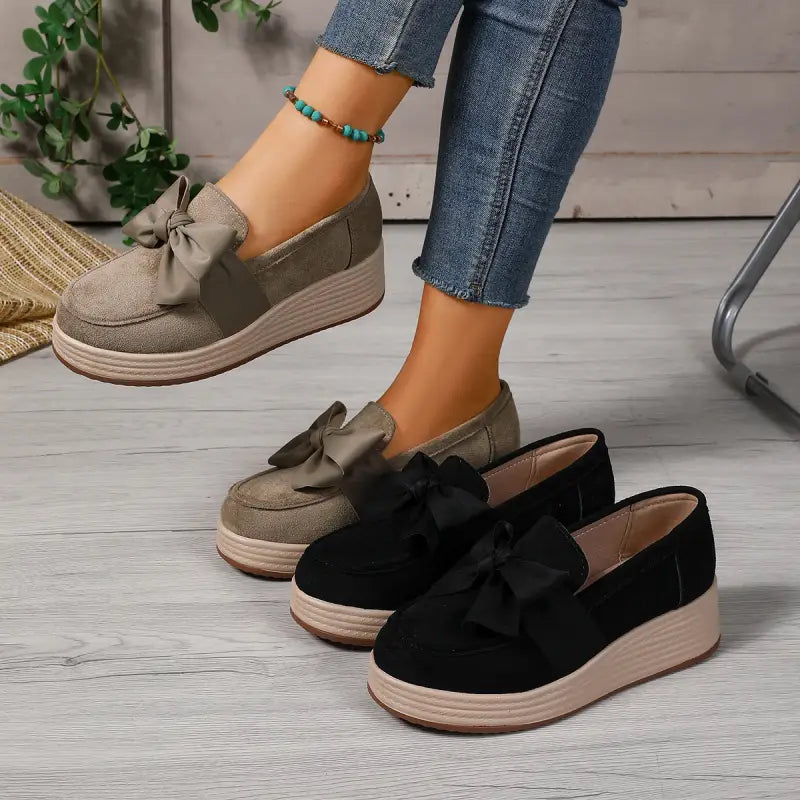 Cocoa Ribbon Loafers