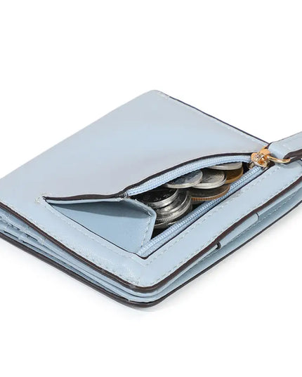 Powder Blue Elora Leather Wallet