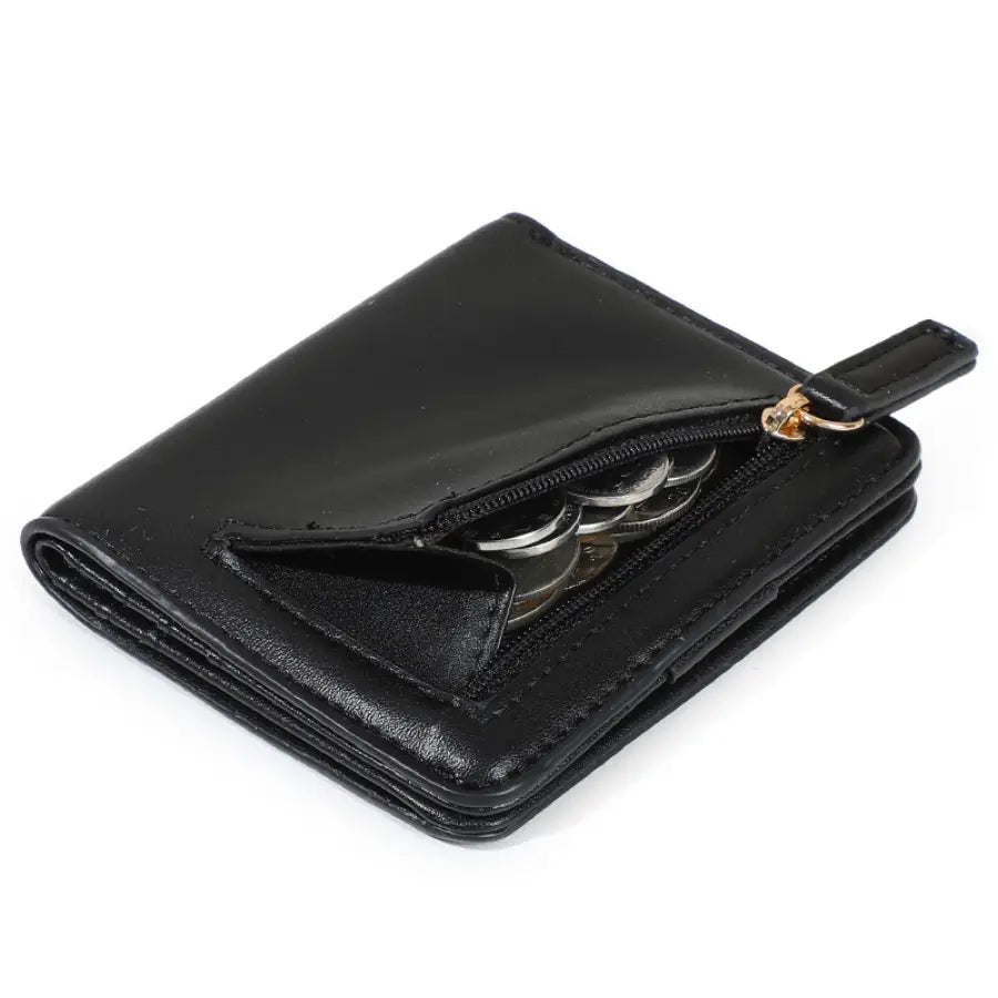 Black Elora Leather Wallet