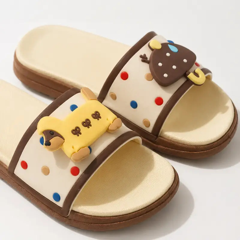Polka Dot Rain & Pup Flip flop