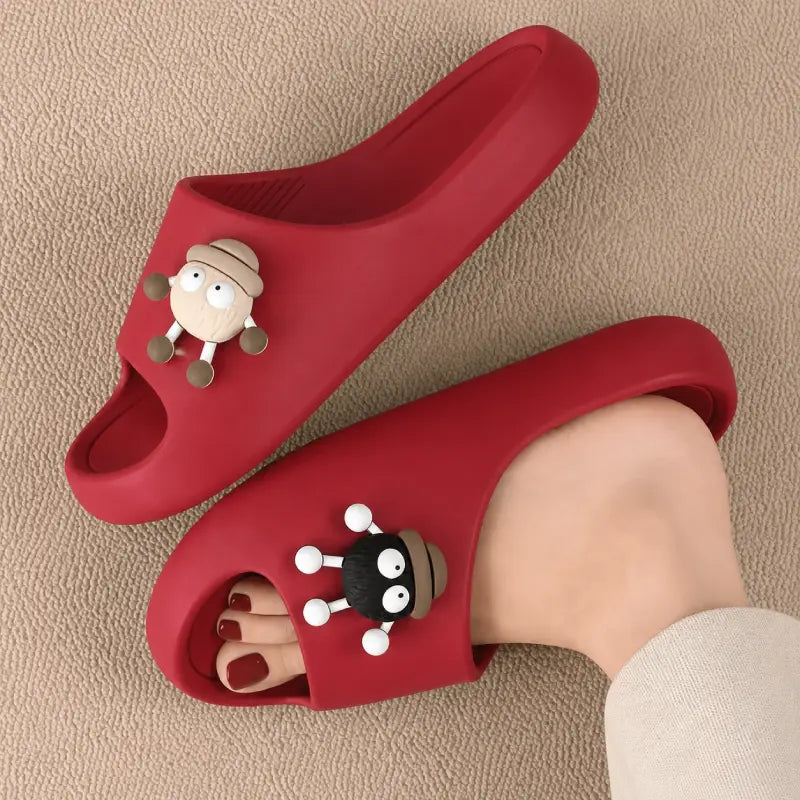 Sooty Red Flip flops