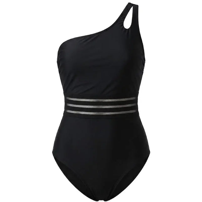 One-Shoulder Keyhole One Piece Swimsuit