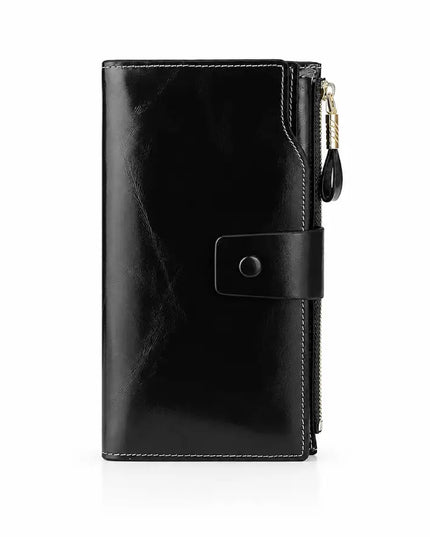 Waxed Black Leather Wallet