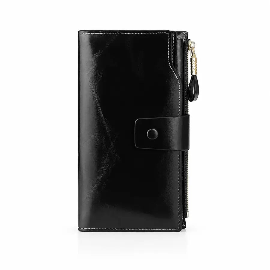 Waxed Black Leather Wallet