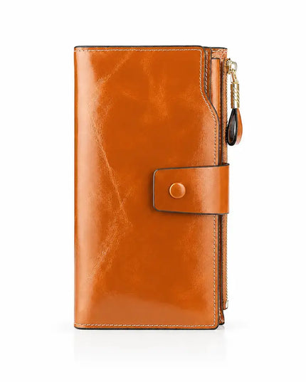 Waxed Brown Leather Wallet