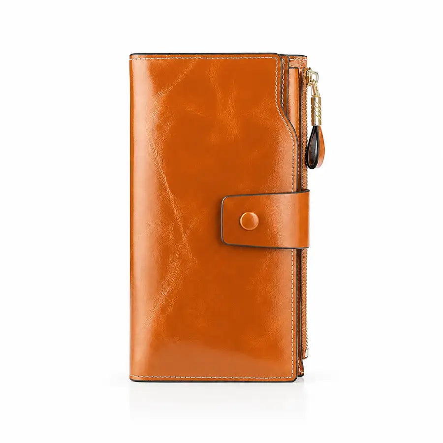 Waxed Brown Leather Wallet