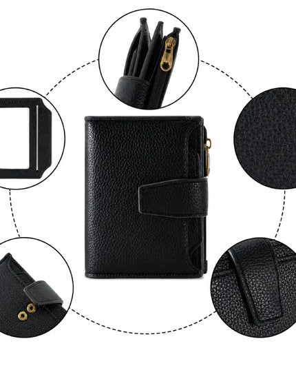 Black Veloria Leather Wallet