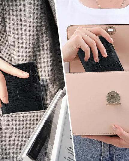 Black Veloria Leather Wallet