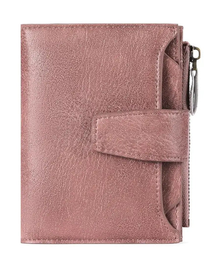 Blush Pink Veloria Leather Wallet