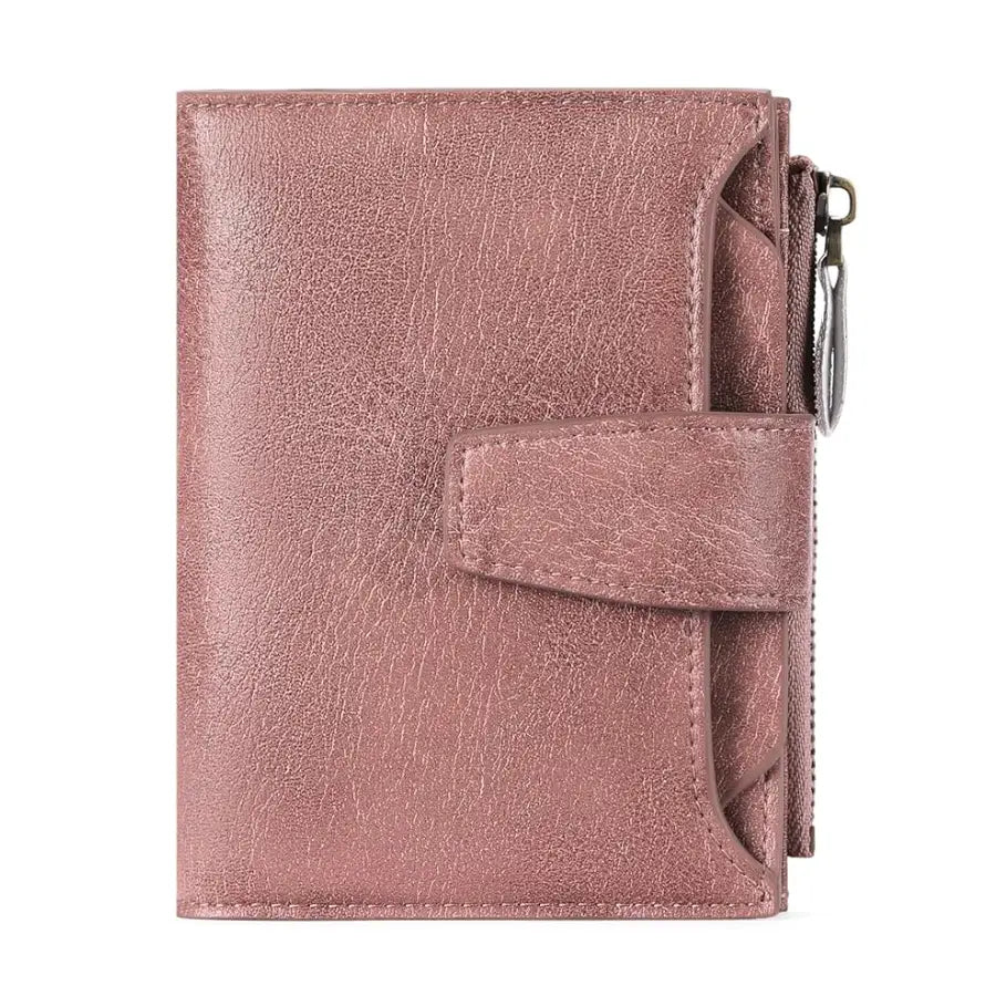 Blush Pink Veloria Leather Wallet