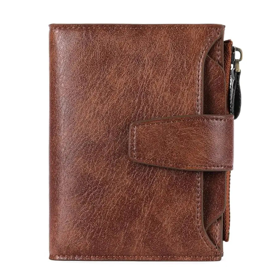 Cognac Veloria Leather Wallet