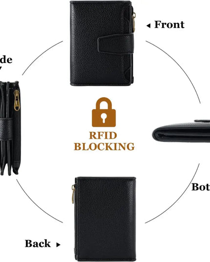 Black Veloria Leather Wallet
