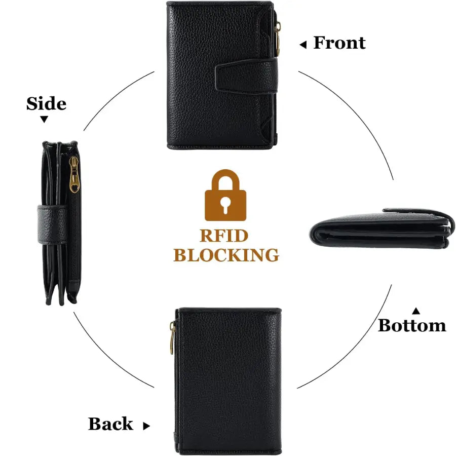 Black Veloria Leather Wallet