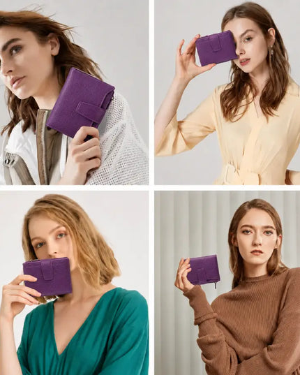 Purple Veloria Leather Wallet