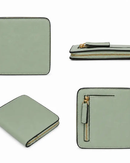Sage Green Elora Leather Wallet