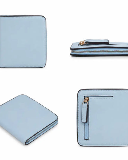 Powder Blue Elora Leather Wallet