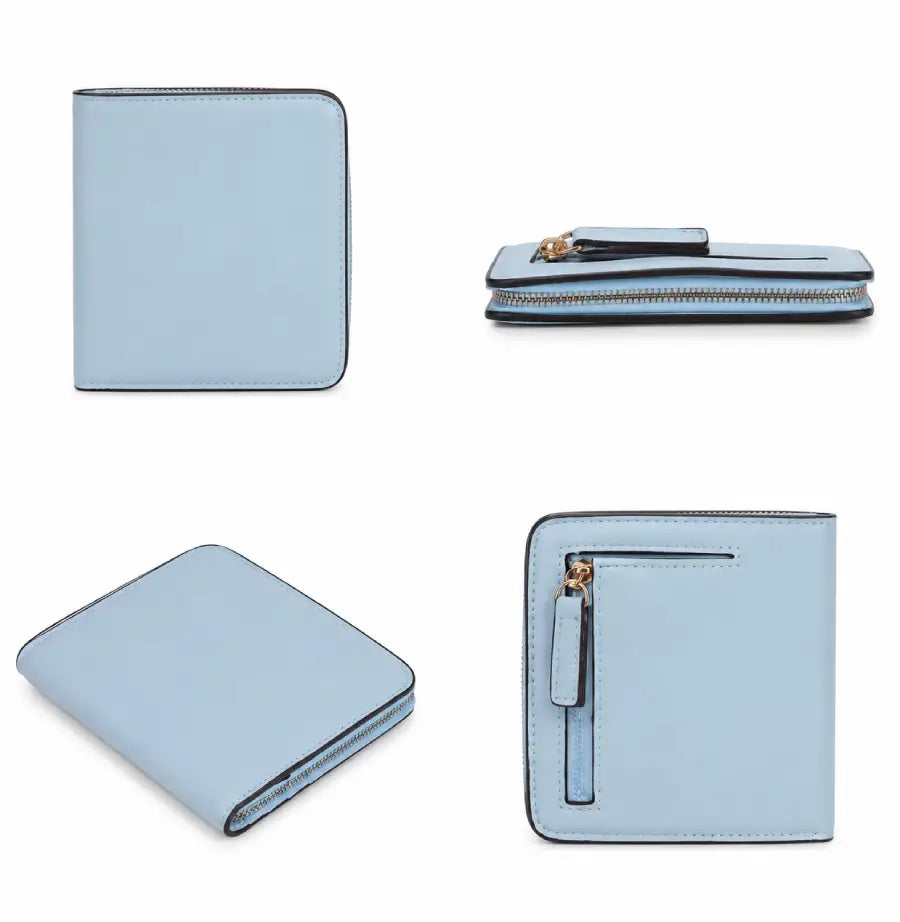 Powder Blue Elora Leather Wallet