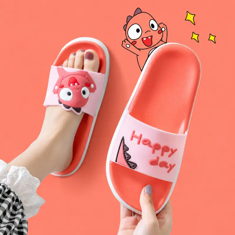 Peachy Dino Flip flops