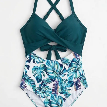 Wrap Tie-Back Tummy Control One Piece Swimsuit