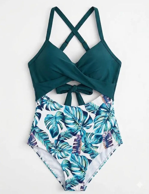 Wrap Tie-Back Tummy Control One Piece Swimsuit