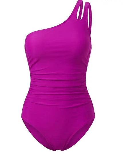 One-Shoulder Keyhole One Piece Swimsuit